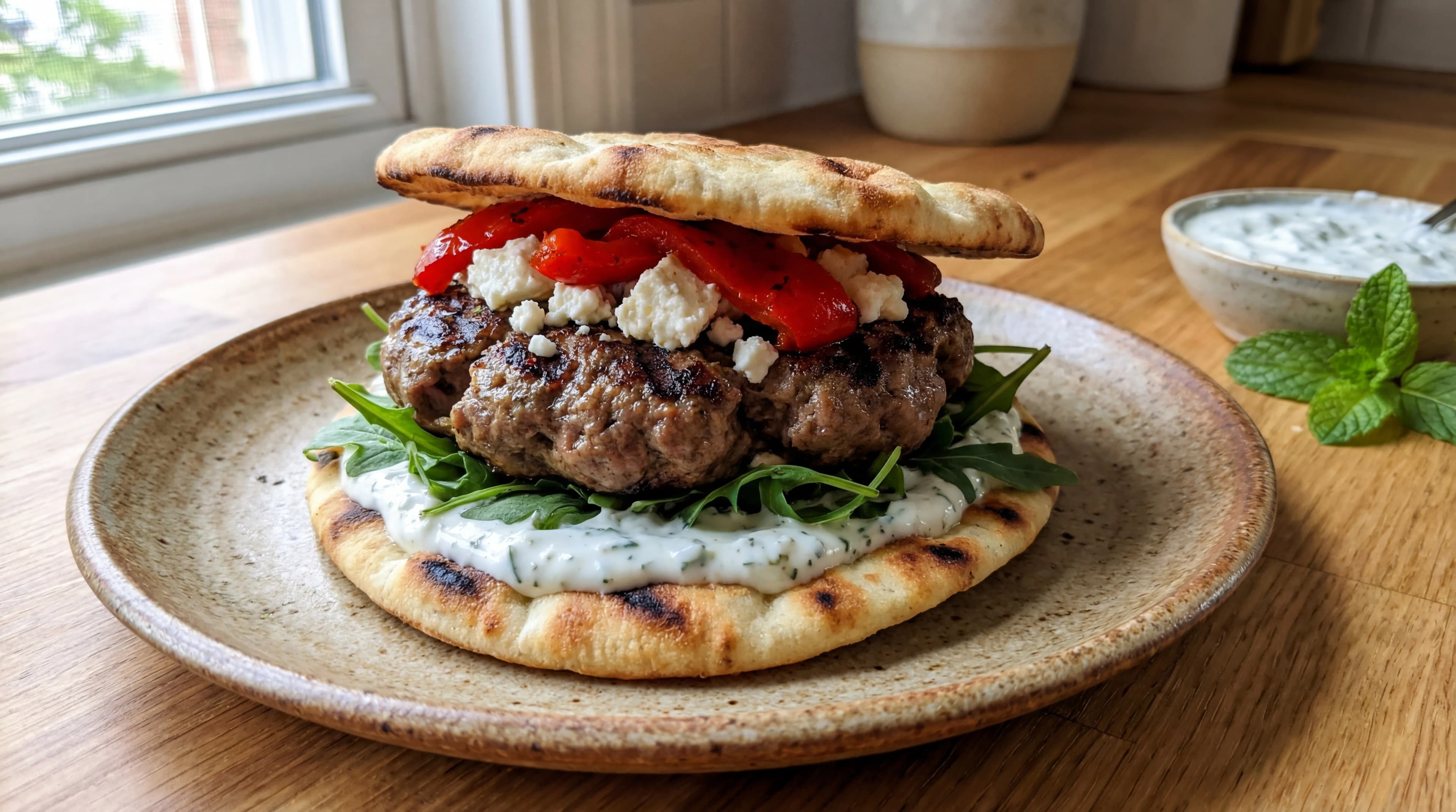 Aegean Lamb Feta Burger