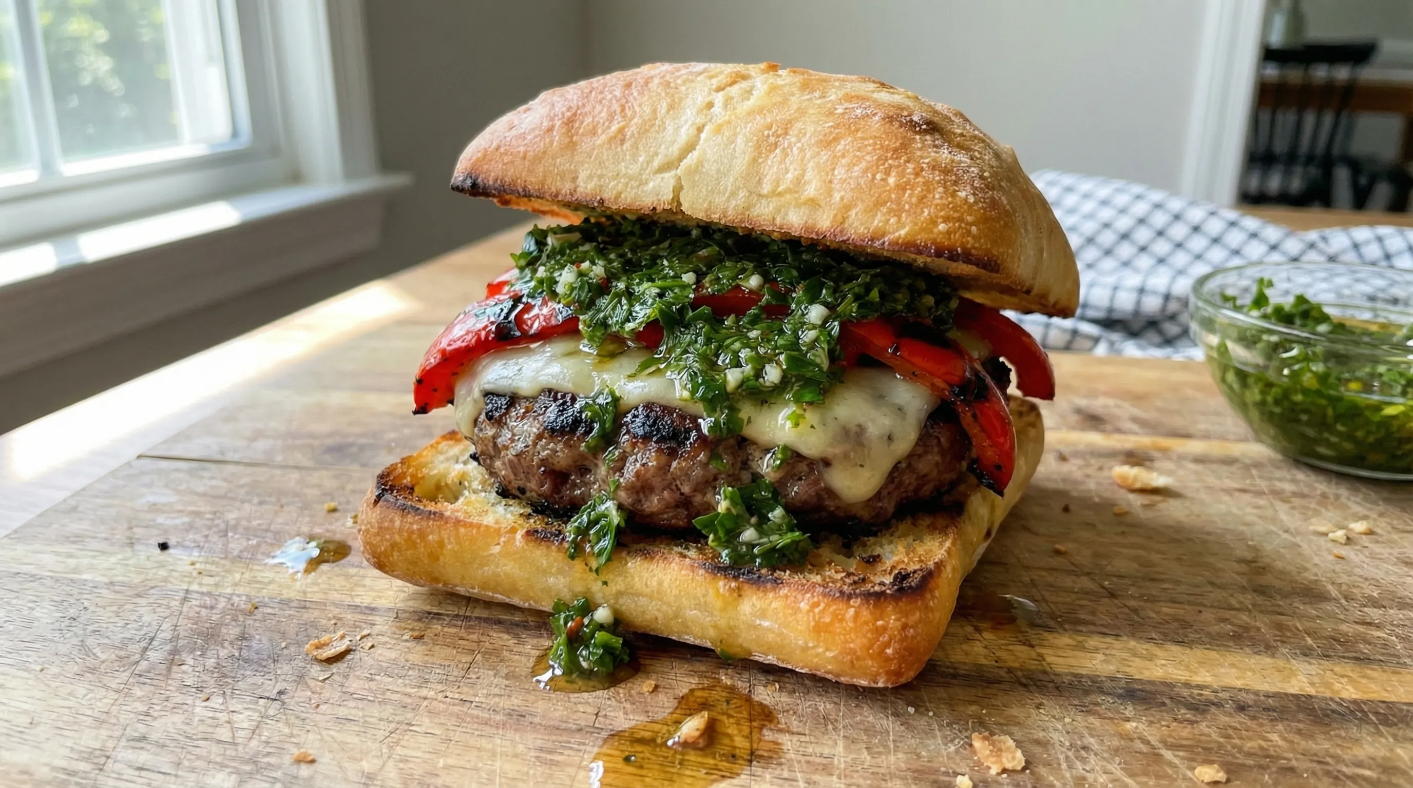 Argentine Chimichurri Steak Burger