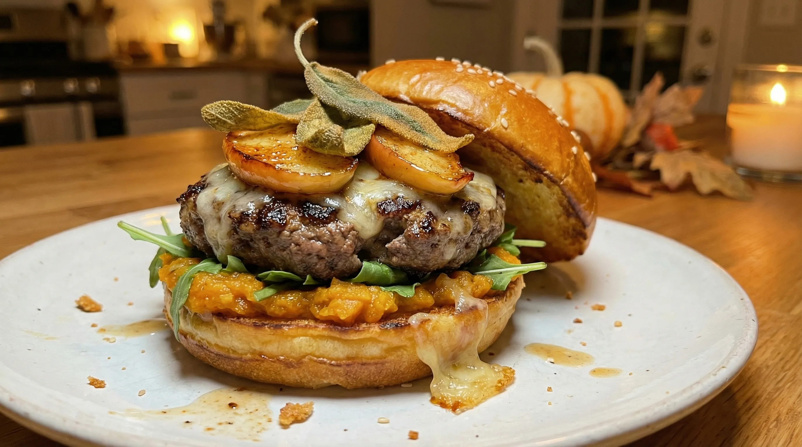 Autumn Harvest Burger with Butternut Squash and Sage