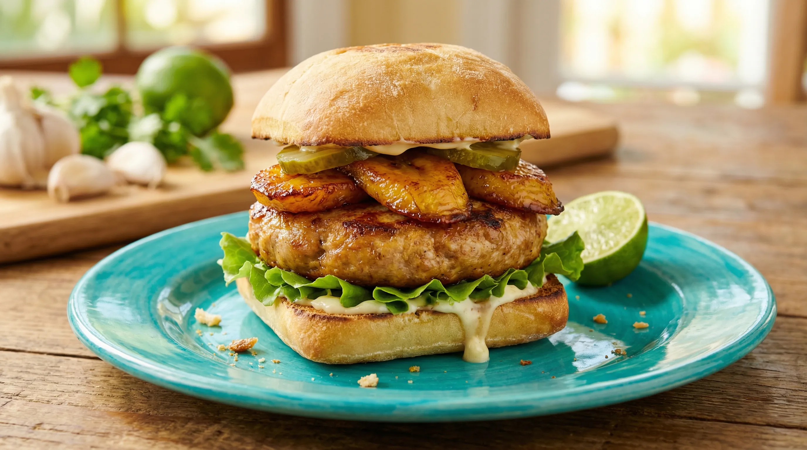 Cuban Mojo Pork Burger