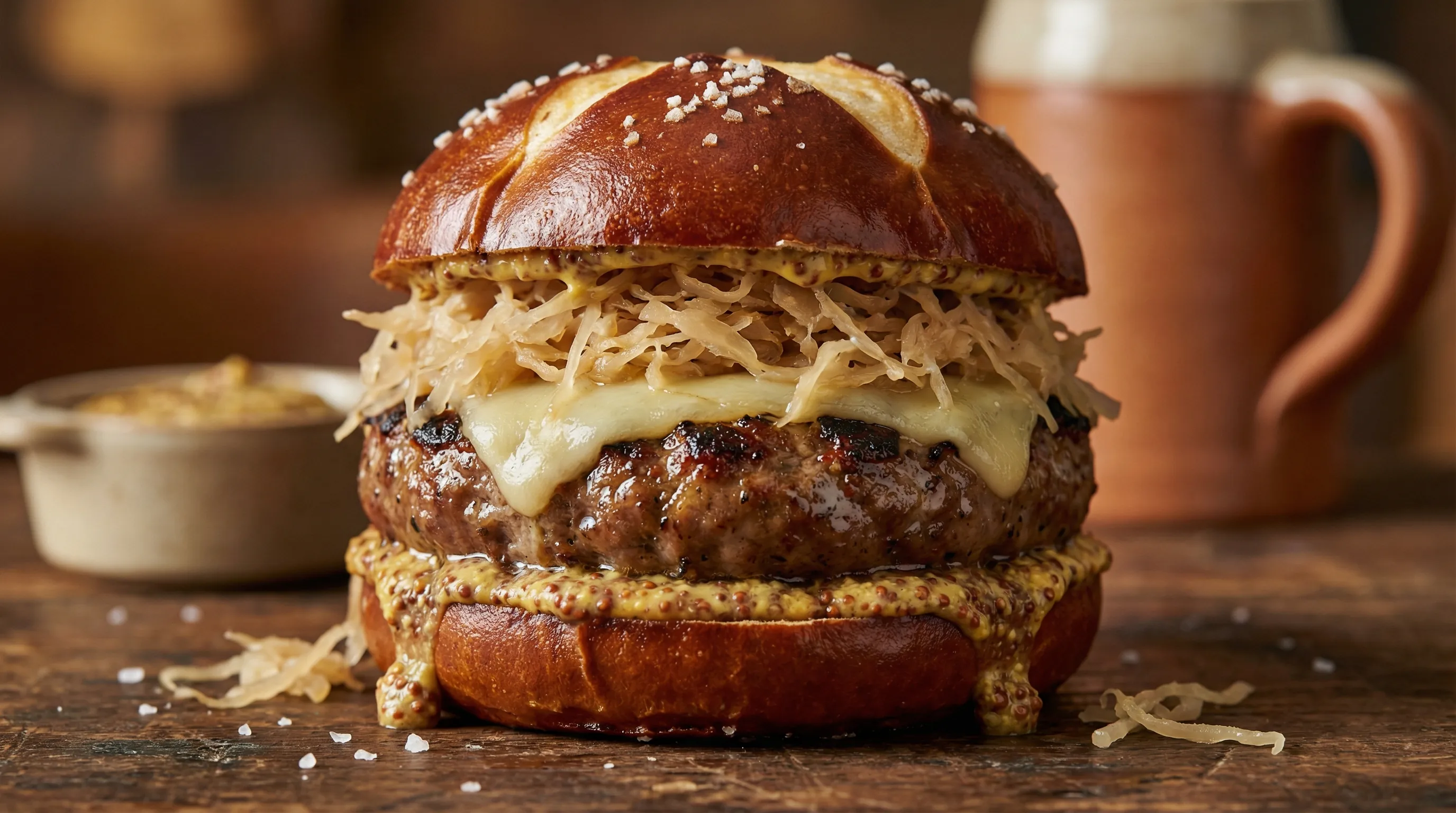 German Bratwurst Burger