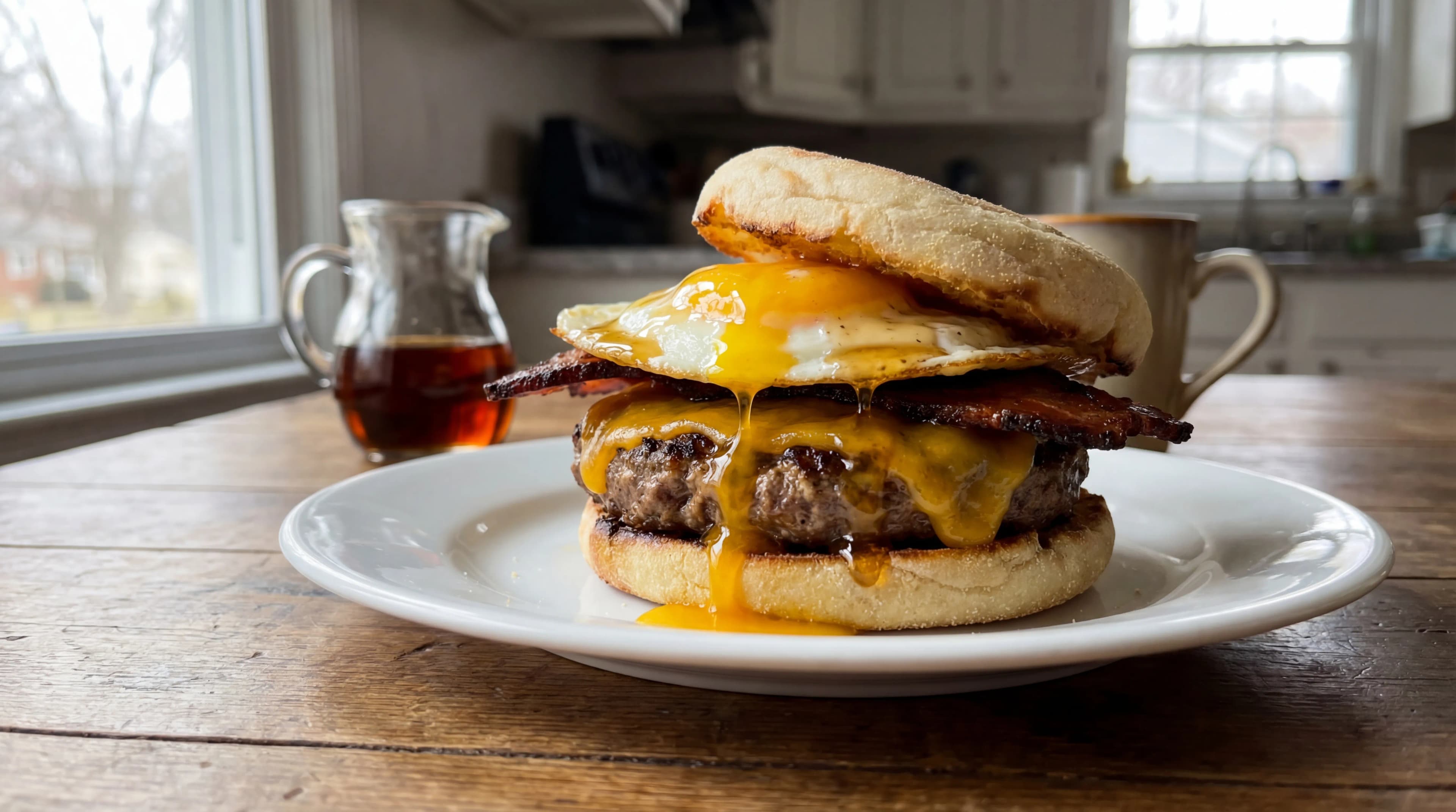 Maple Bacon Breakfast Burger