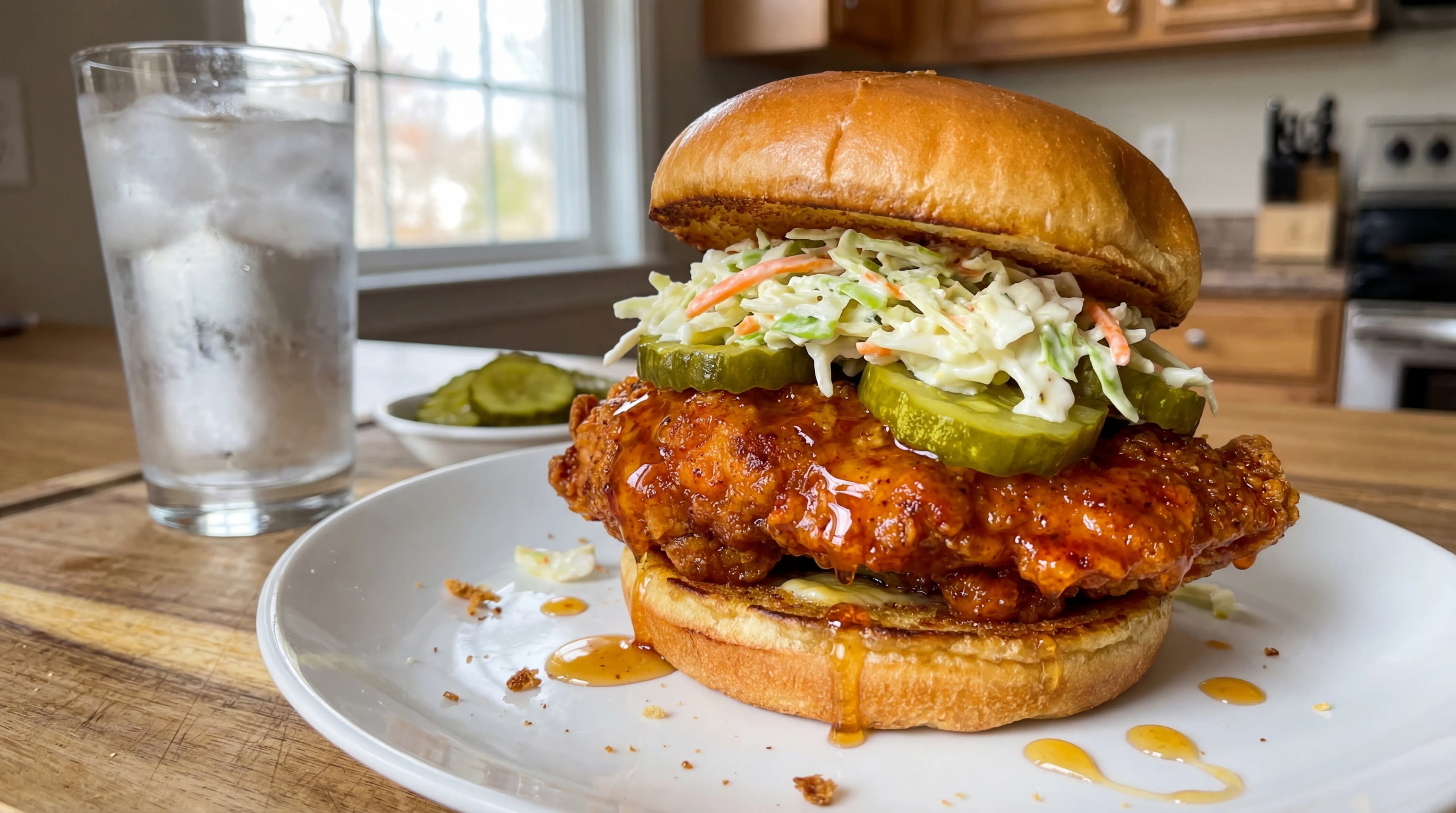 Nashville Hot Honey Chicken Burger