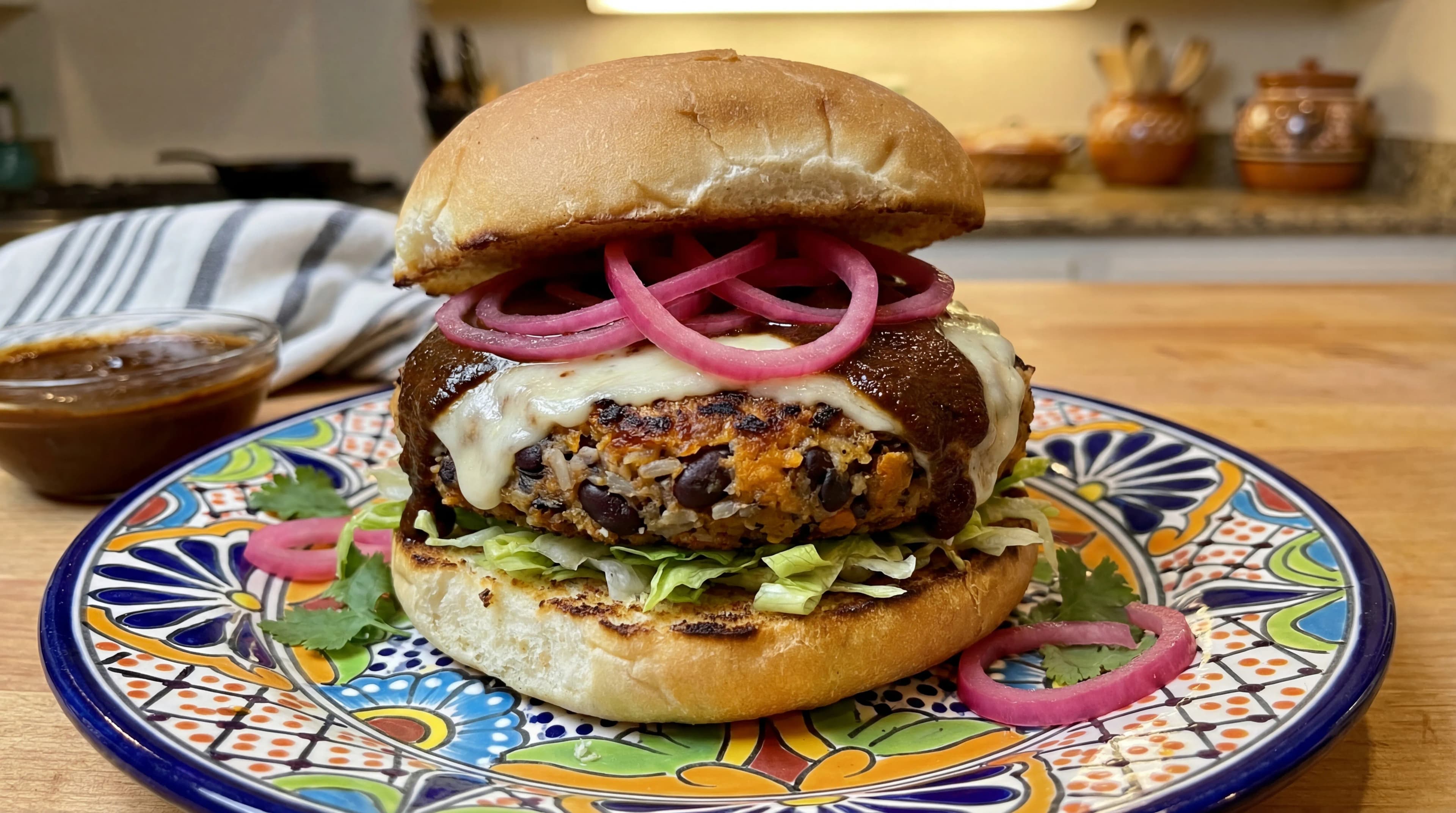Oaxaca Mole Black Bean Burger