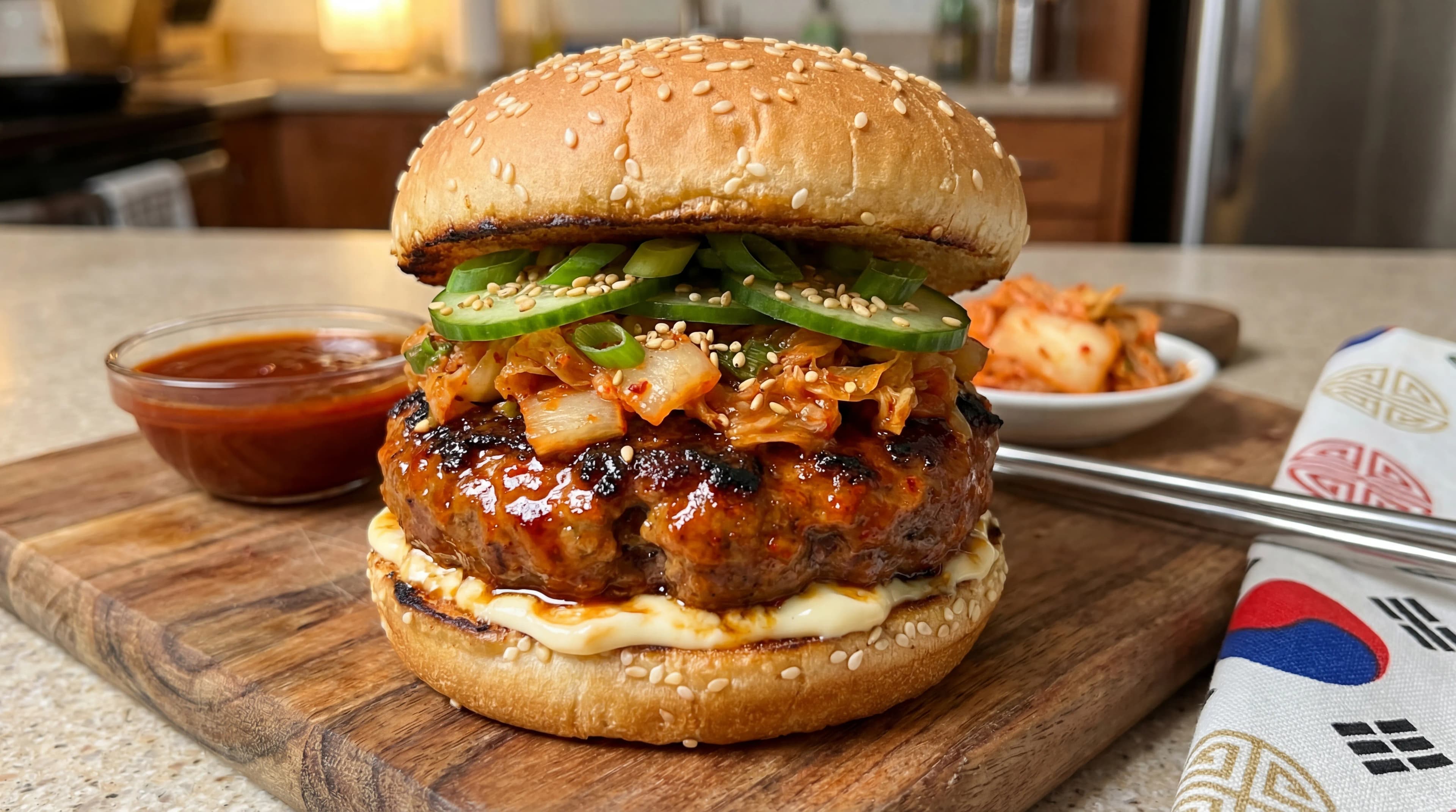 Spicy Korean BBQ Burger