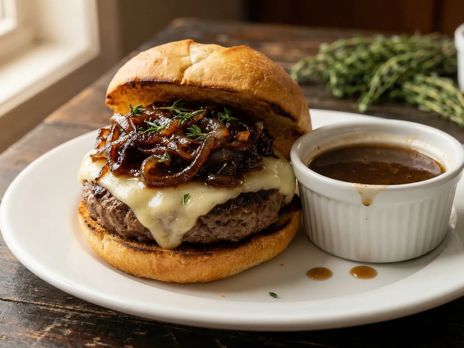 French Onion Soup Burger