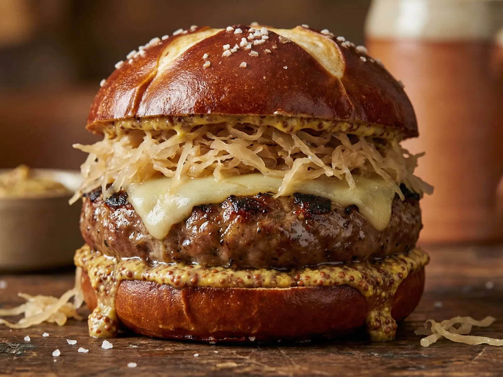 German Bratwurst Burger