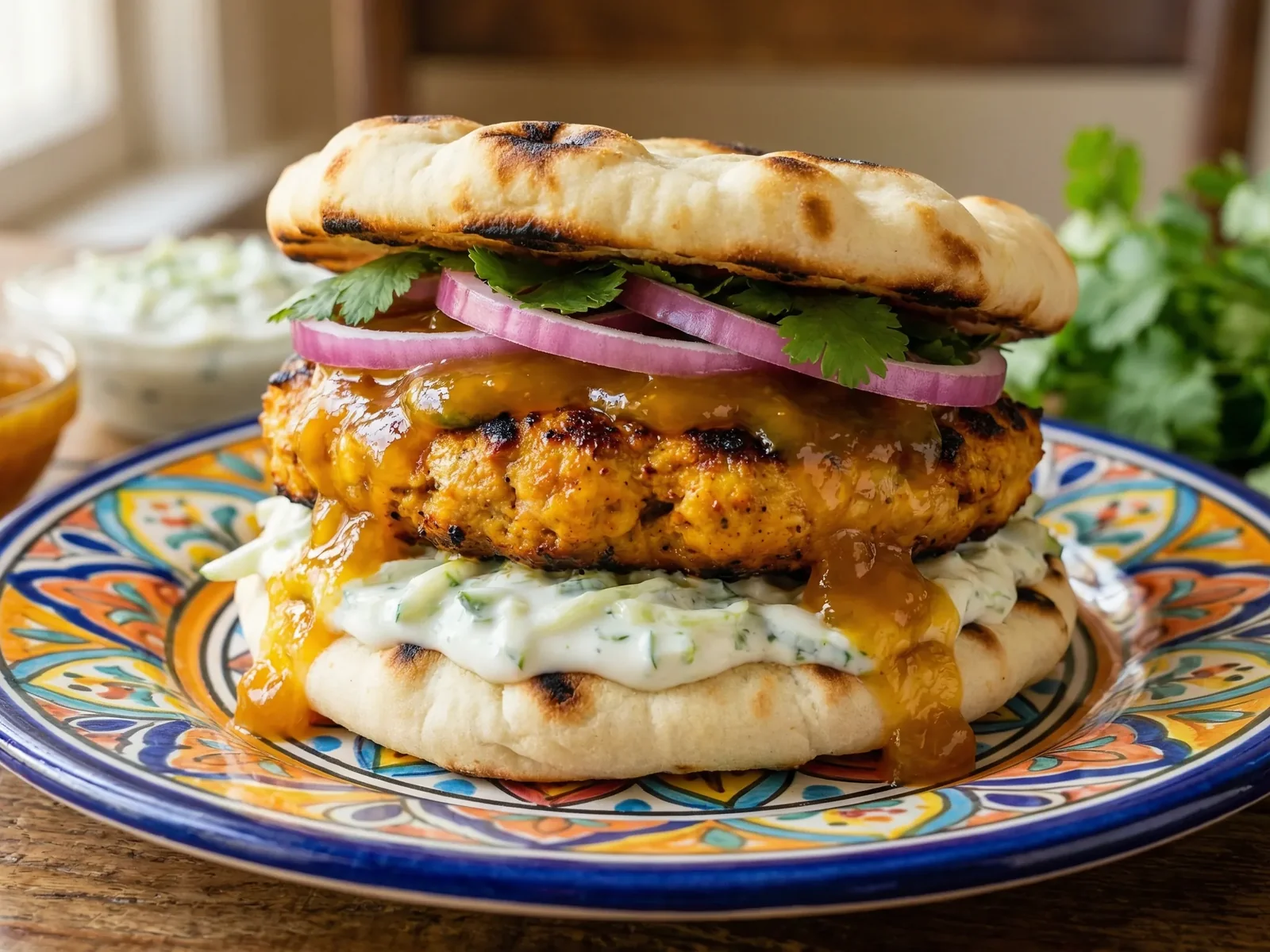 Chicken Tikka Masala Burger