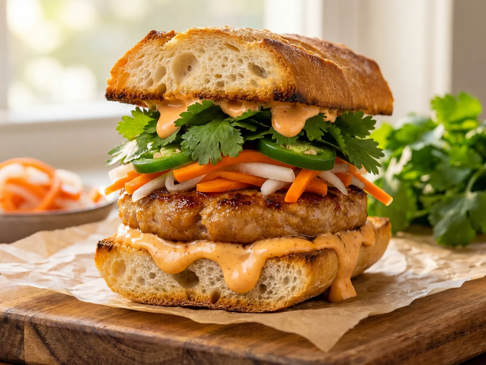 Vietnamese Banh Mi Burger