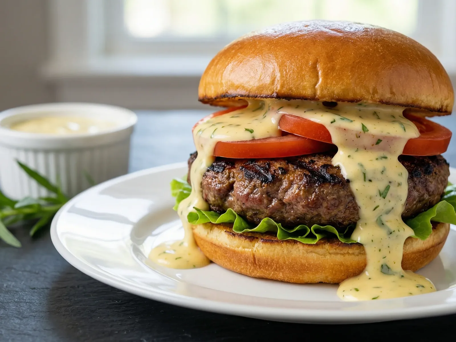 Classic Béarnaise Sauce Burger