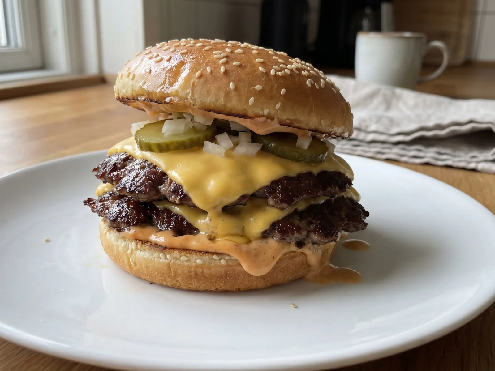 Classic Diner Double Cheeseburger