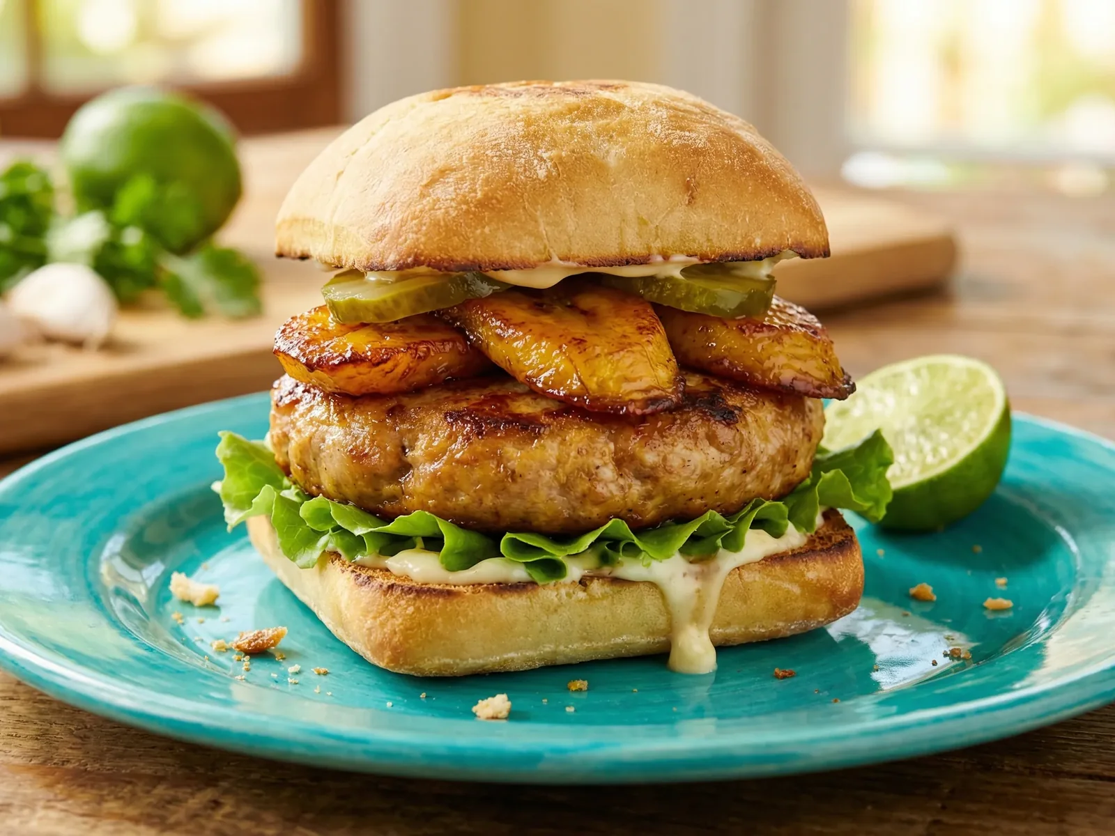 Cuban Mojo Pork Burger