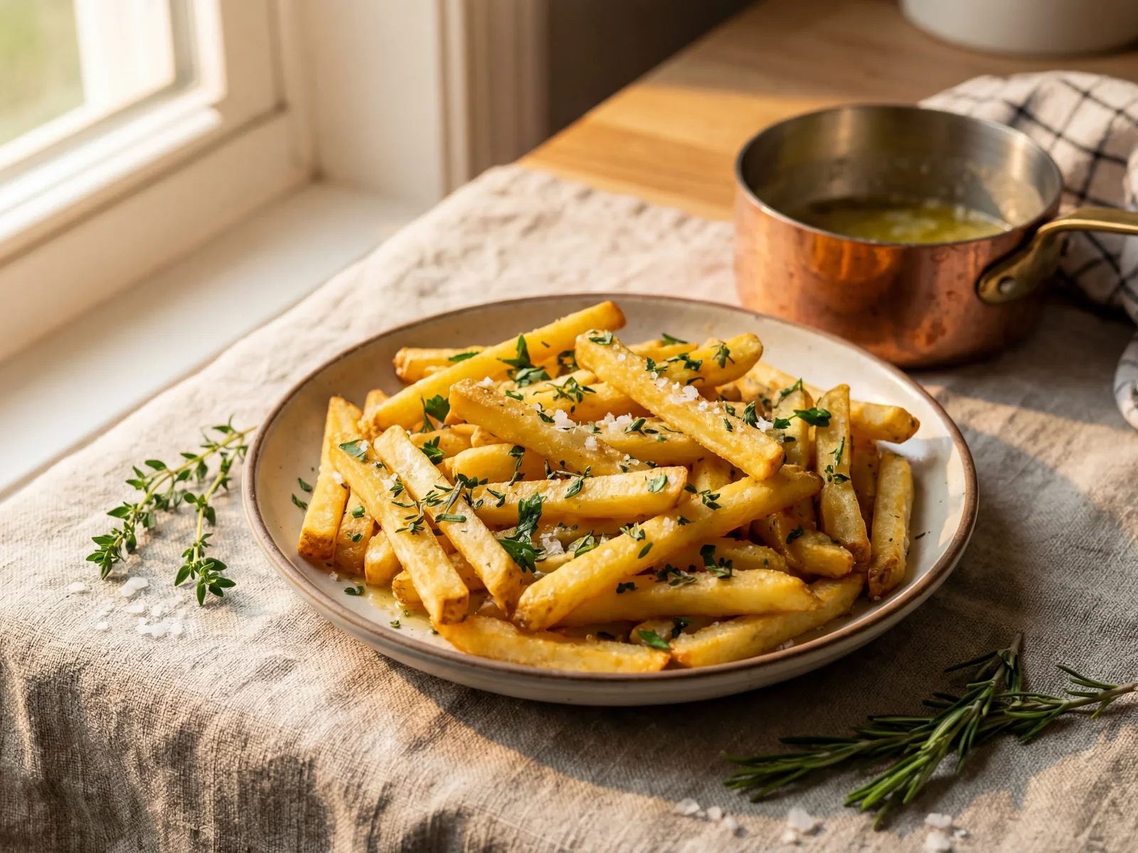 Garlic Butter Herb Fries
