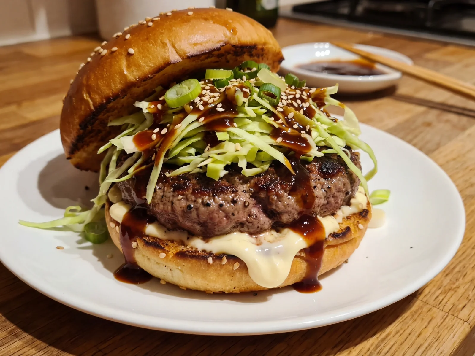 Japanese Tonkatsu Sauce Burger