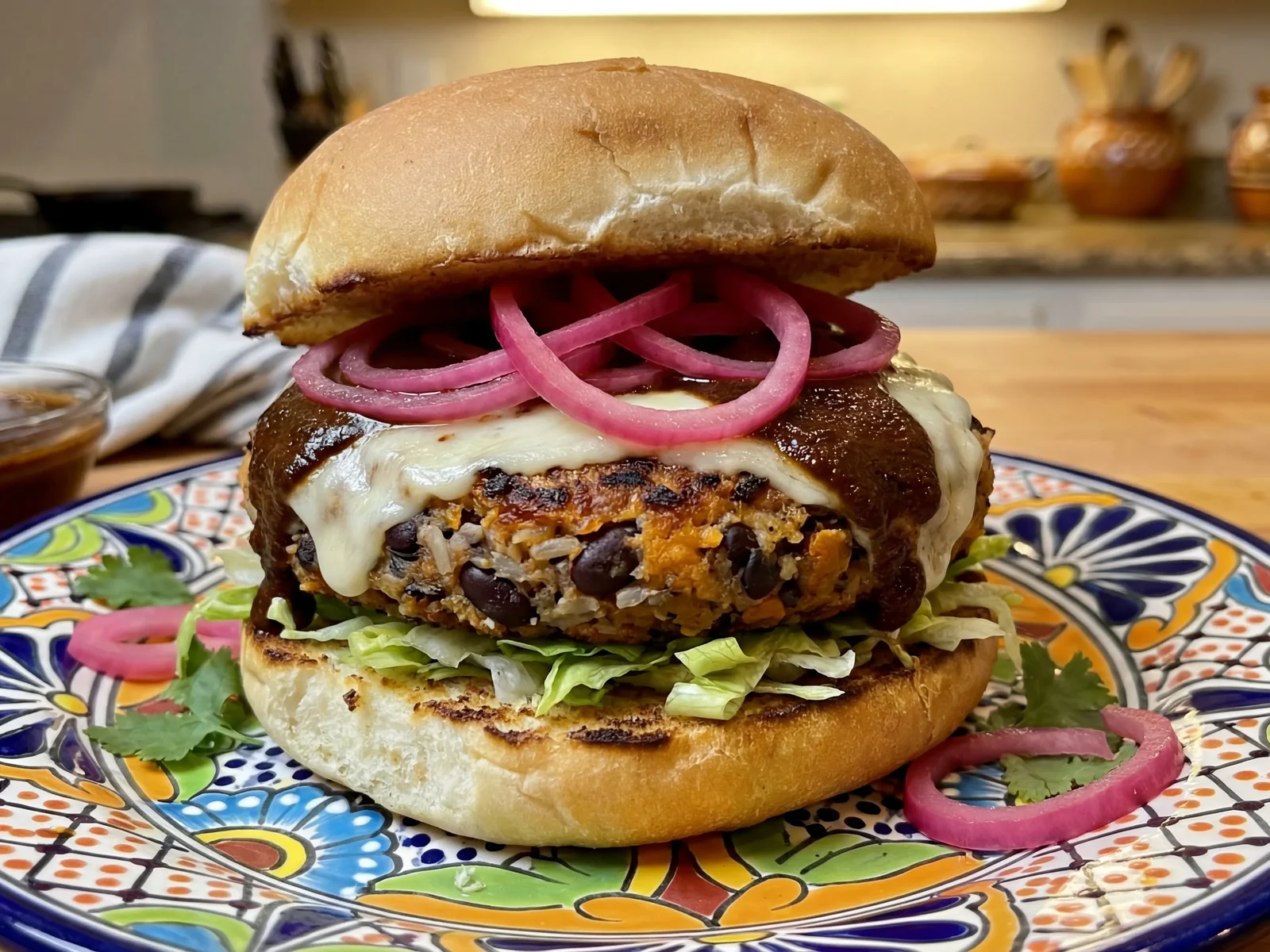 Oaxaca Mole Black Bean Burger
