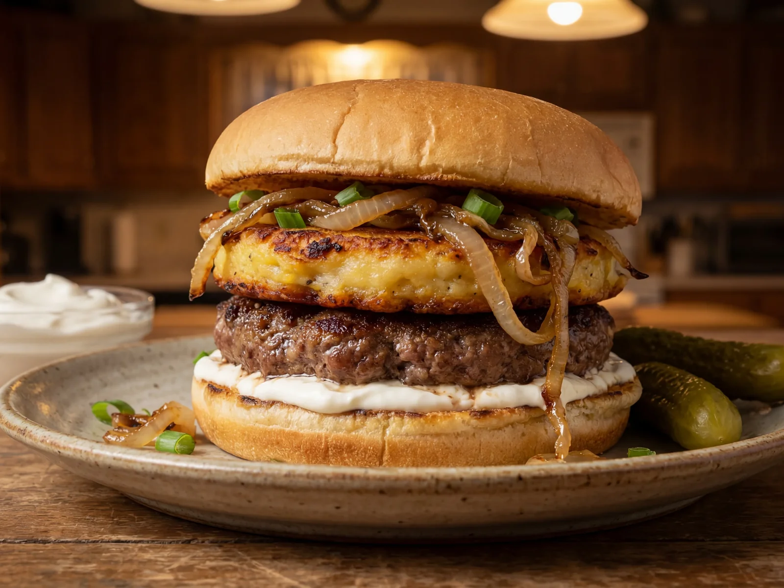 Polish Pierogi Burger