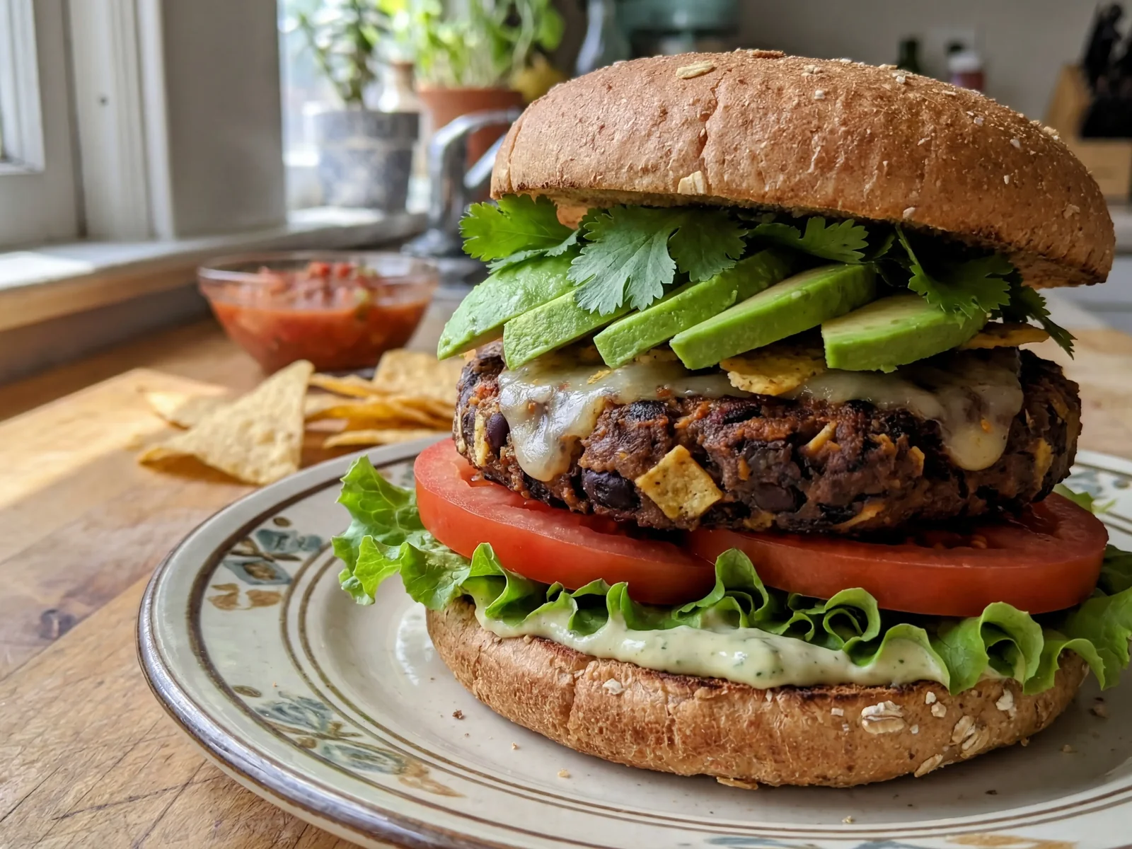 Southwestern Chipotle Black Bean Burger