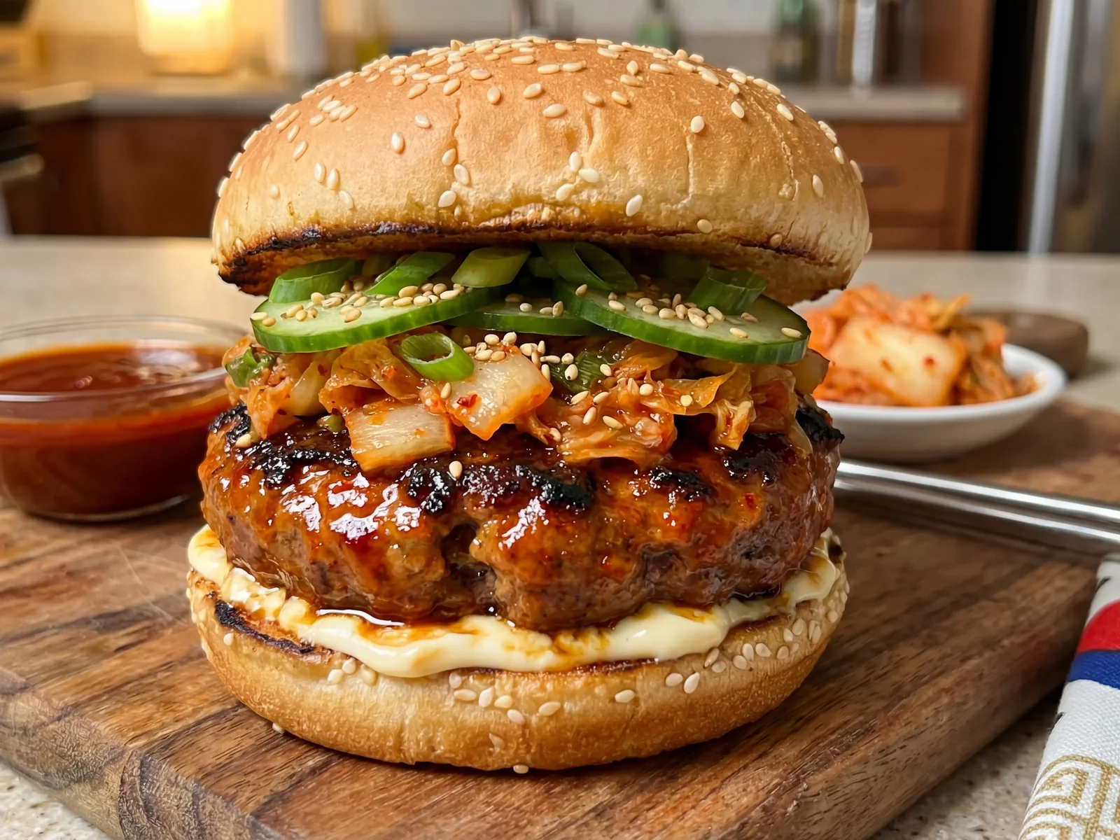 Spicy Korean BBQ Burger