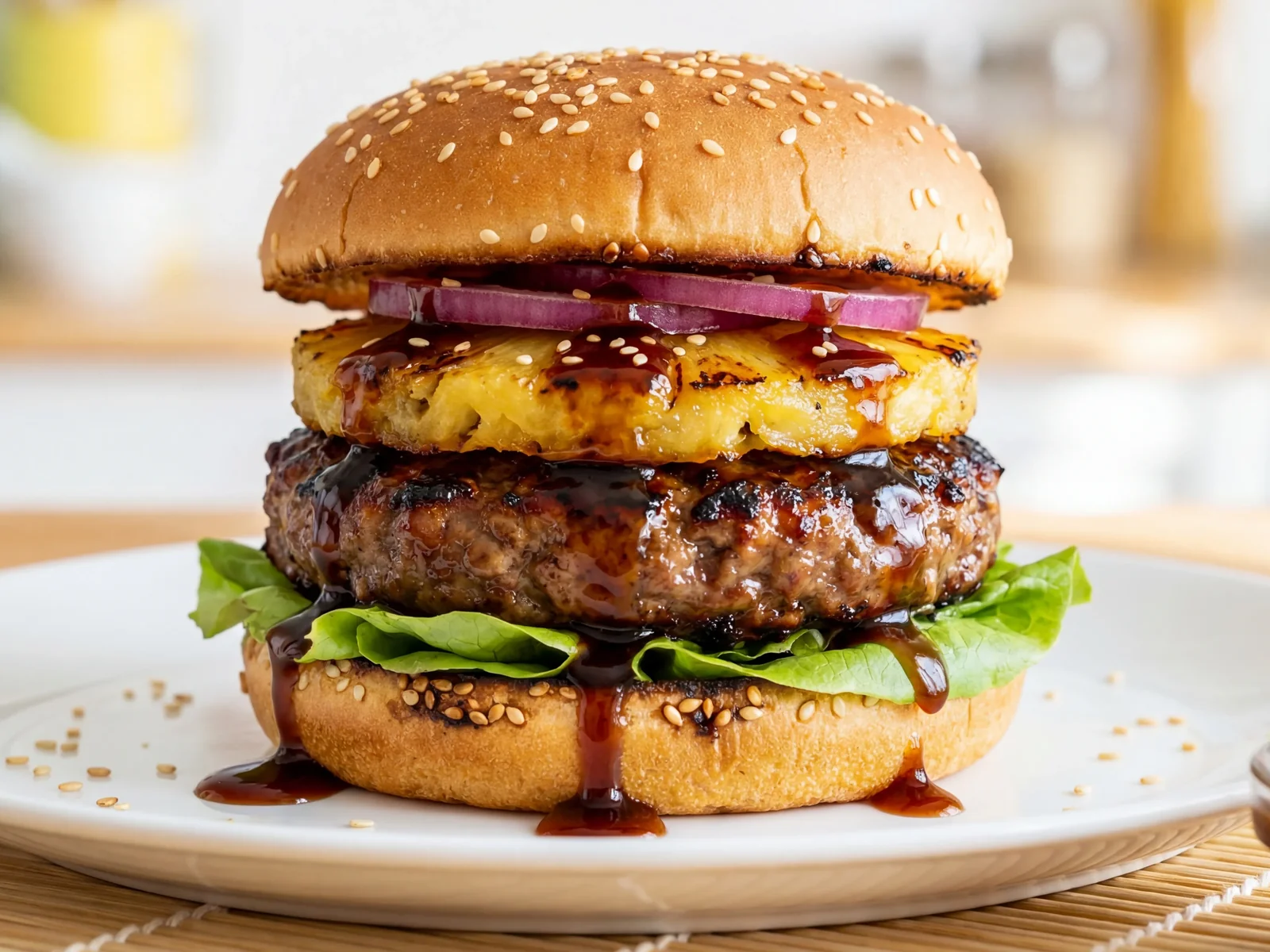 Teriyaki Pineapple Burger