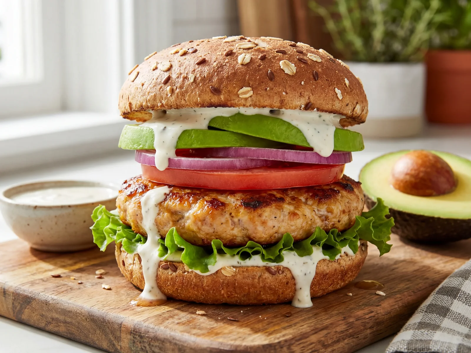 Turkey Avocado Ranch Burger